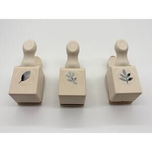 3 Martha Stewart Rose Leaf Frond Leaf Branch Paper Punch Scrapbooking Craft